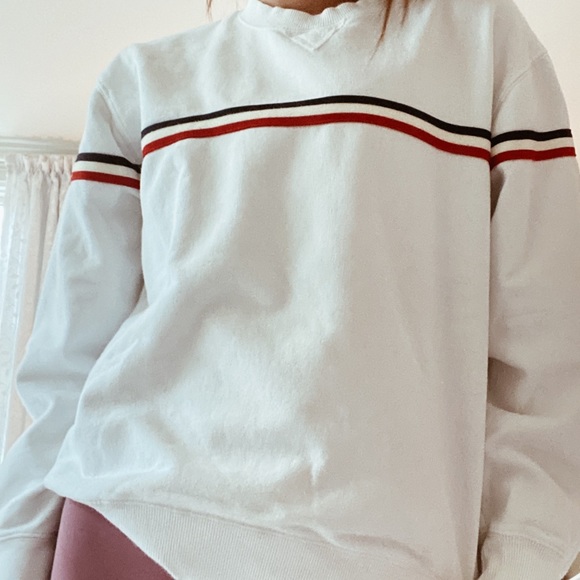 Brandy Melville Jackets & Blazers - STRIPED CREWNECK